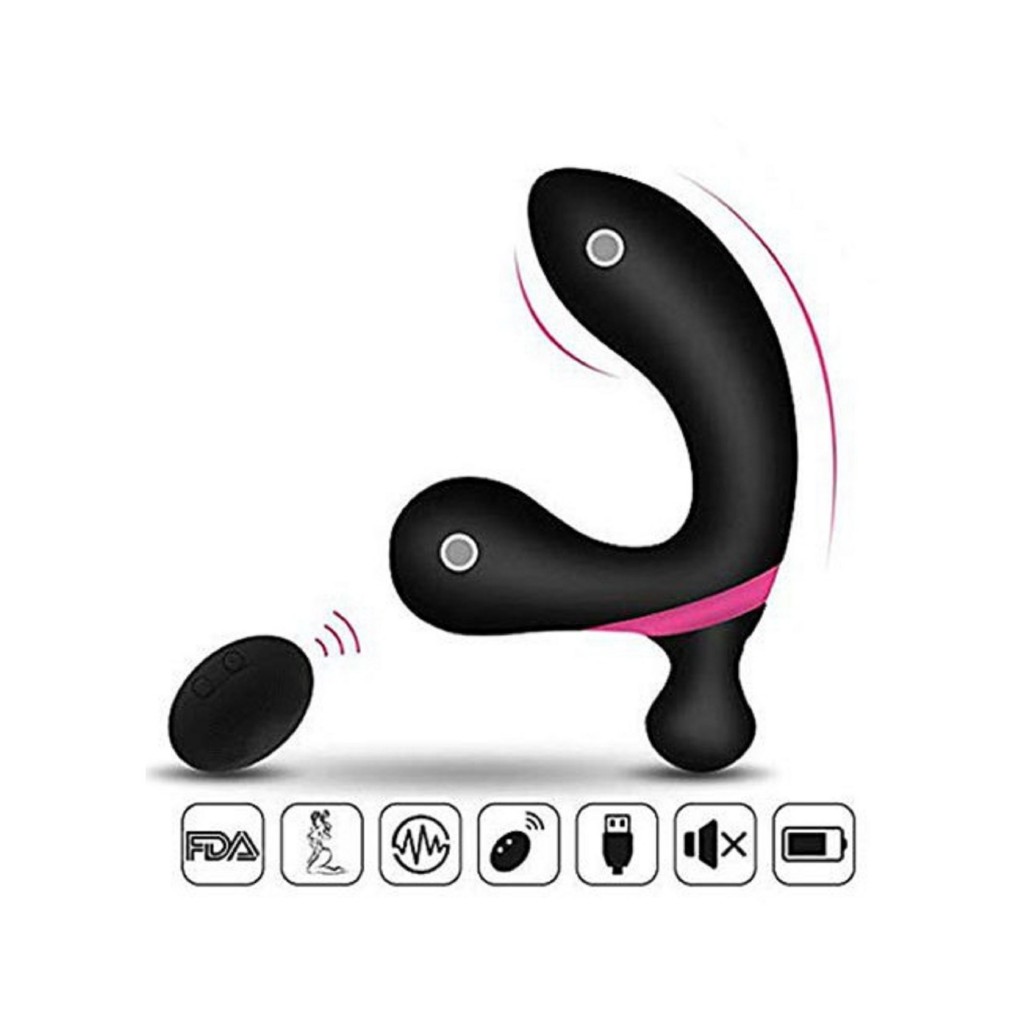 Stimulator-Prostate Massager Dual Vibrator USB 10 Function / Remote Control - Image 4