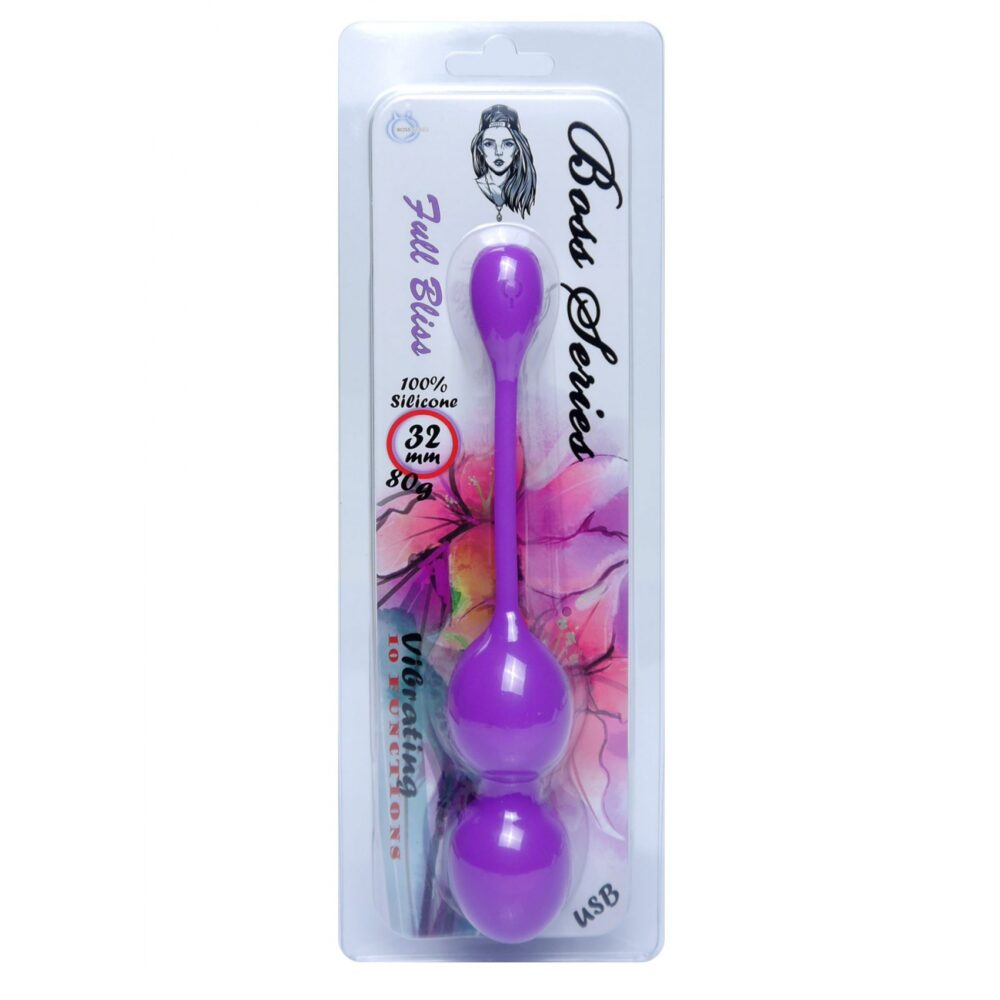 Vibrating Kegel Balls 32mm 80g Purple 10 function USB - Boss Series