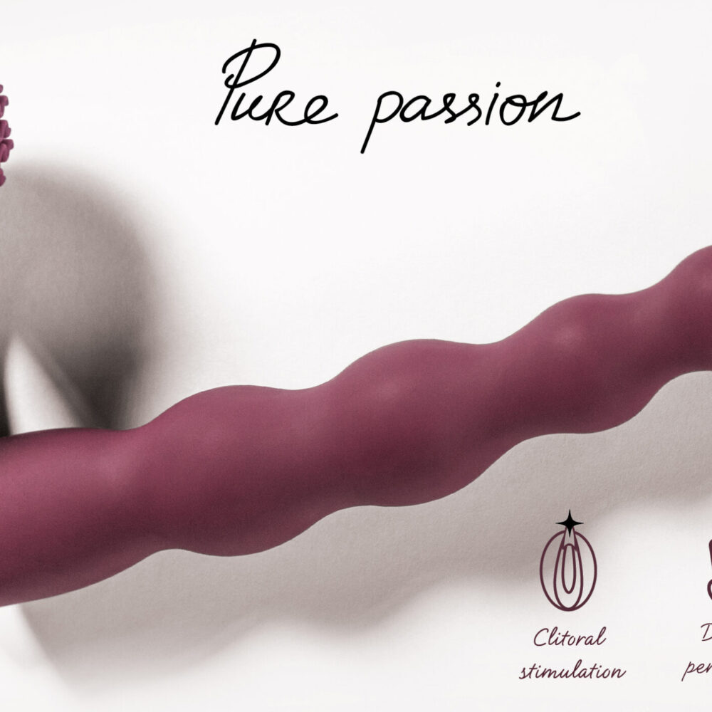 Strap-on Pure Passion Farnell Wine Red