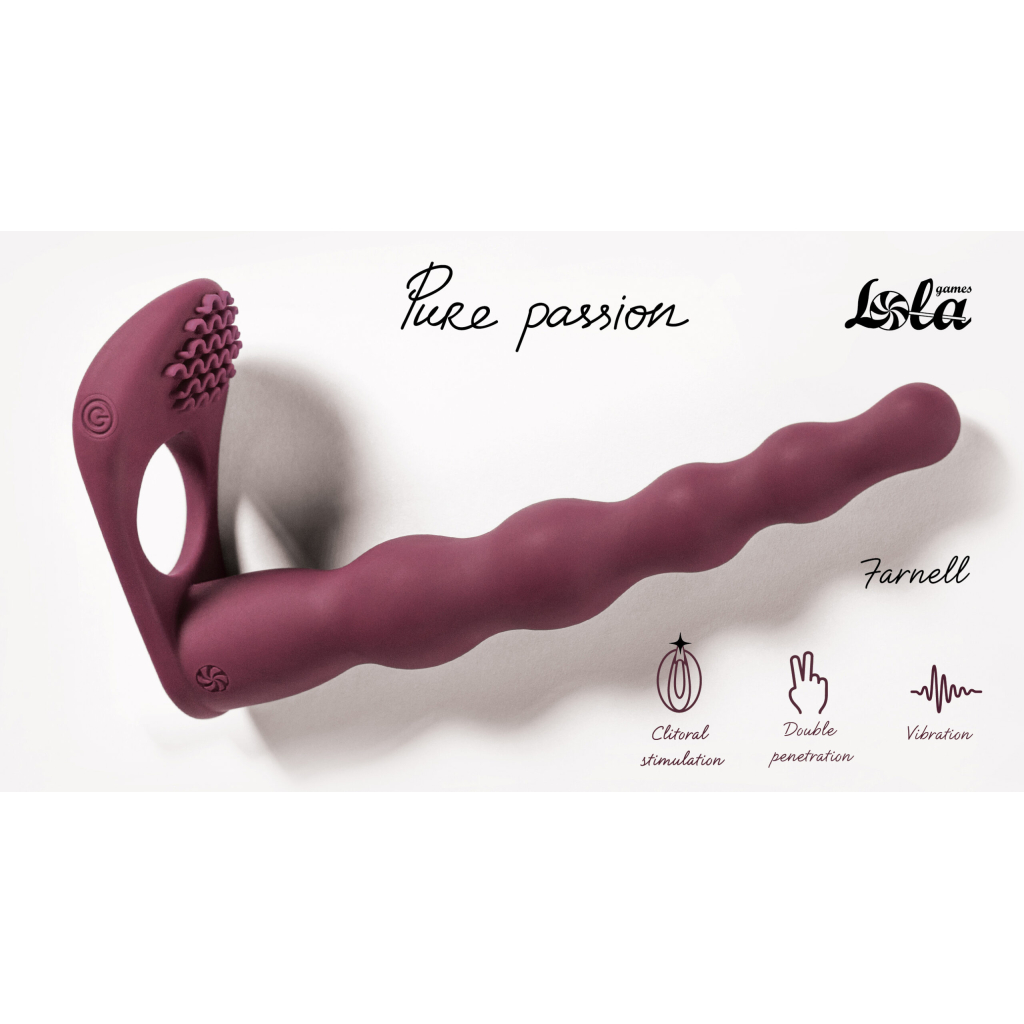 Strap-on Pure Passion Farnell Wine Red