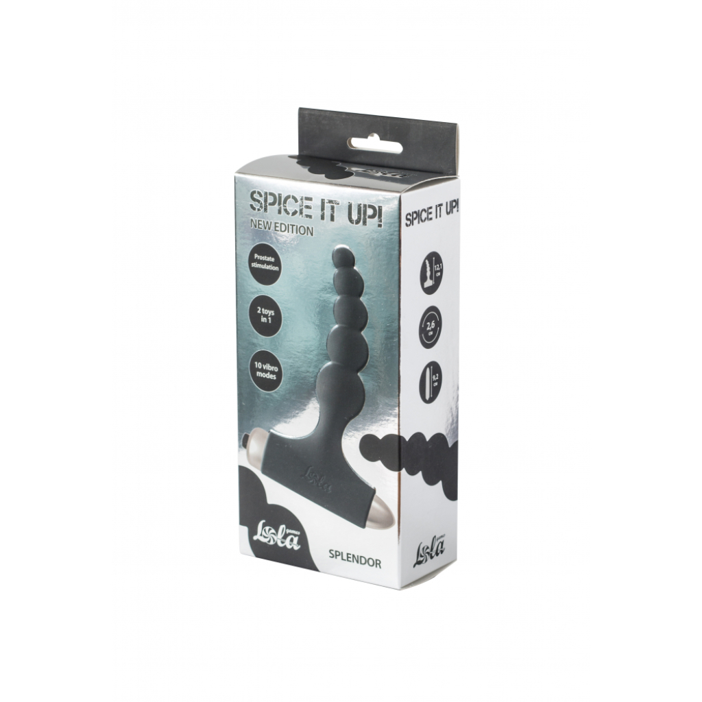Butt plug with vibration Spice it up New Edition Splendor Black