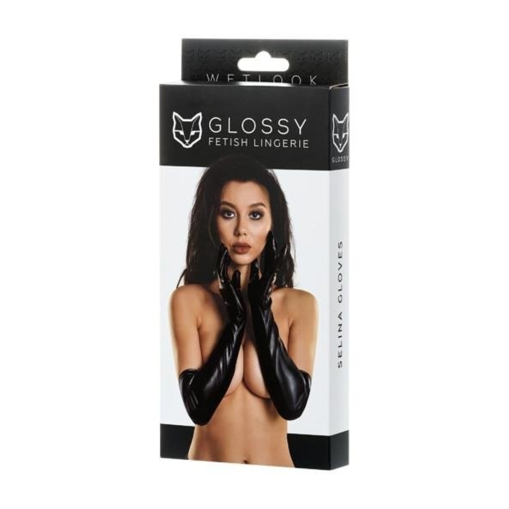 Glossy - gloves SELINA - black - S