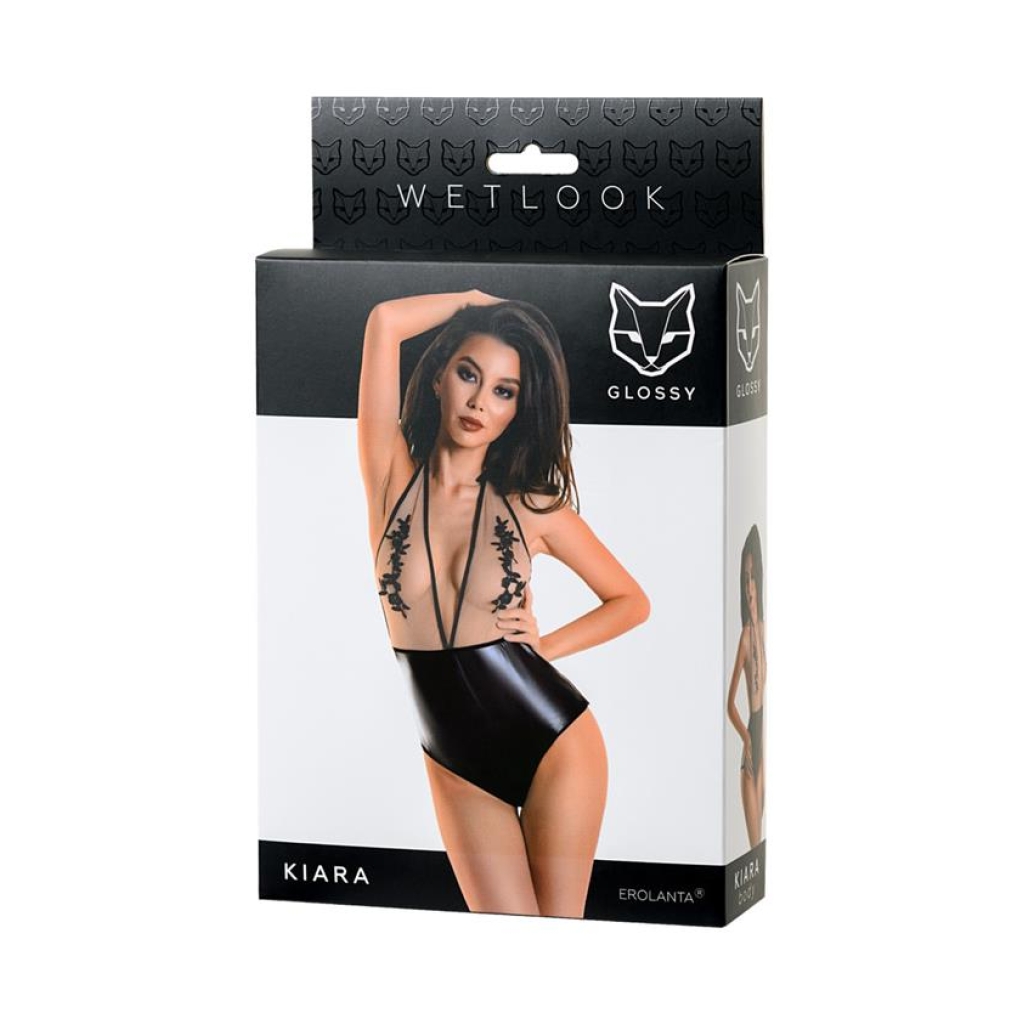 Glossy - Wetlook body dress KIARA - black - S