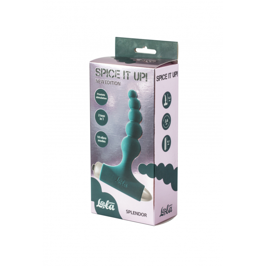 Butt plug with vibration Spice it up New Edition Splendor Dark green