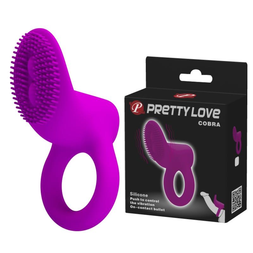 PRETTY LOVE - Cobra Penis Ring Vibrating - Violet