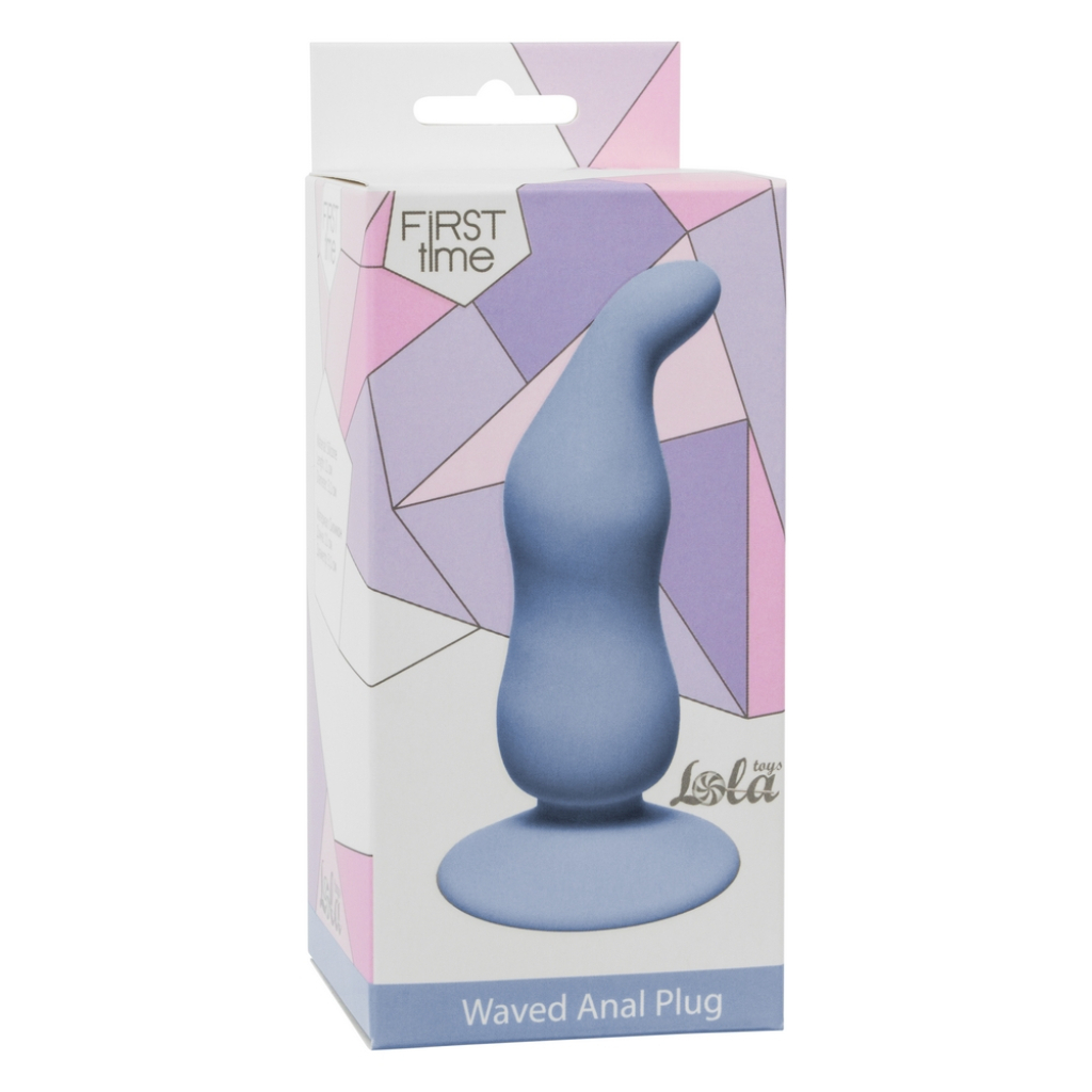 Waved Anal Plug Blue