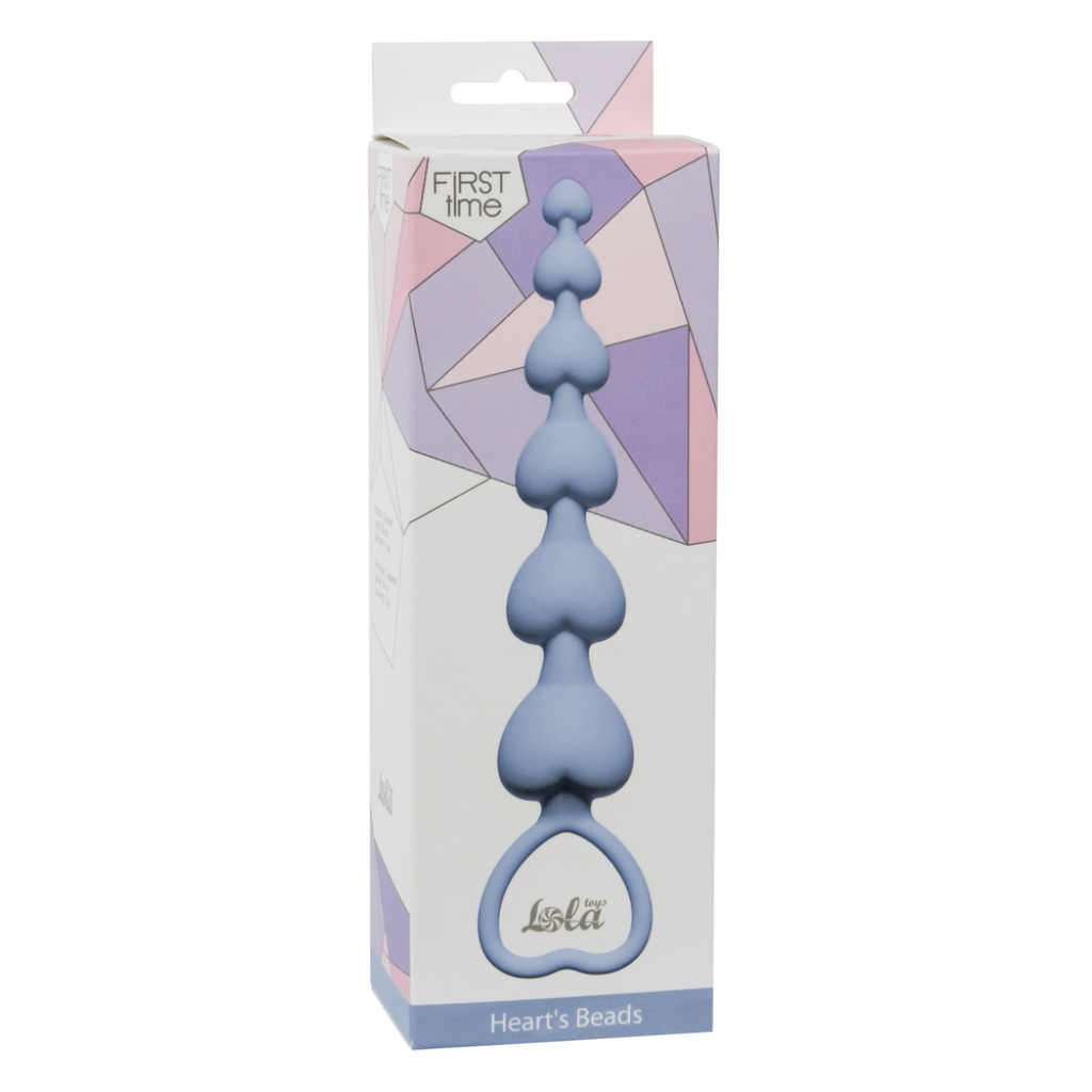 Anal Heart's Beads Blue