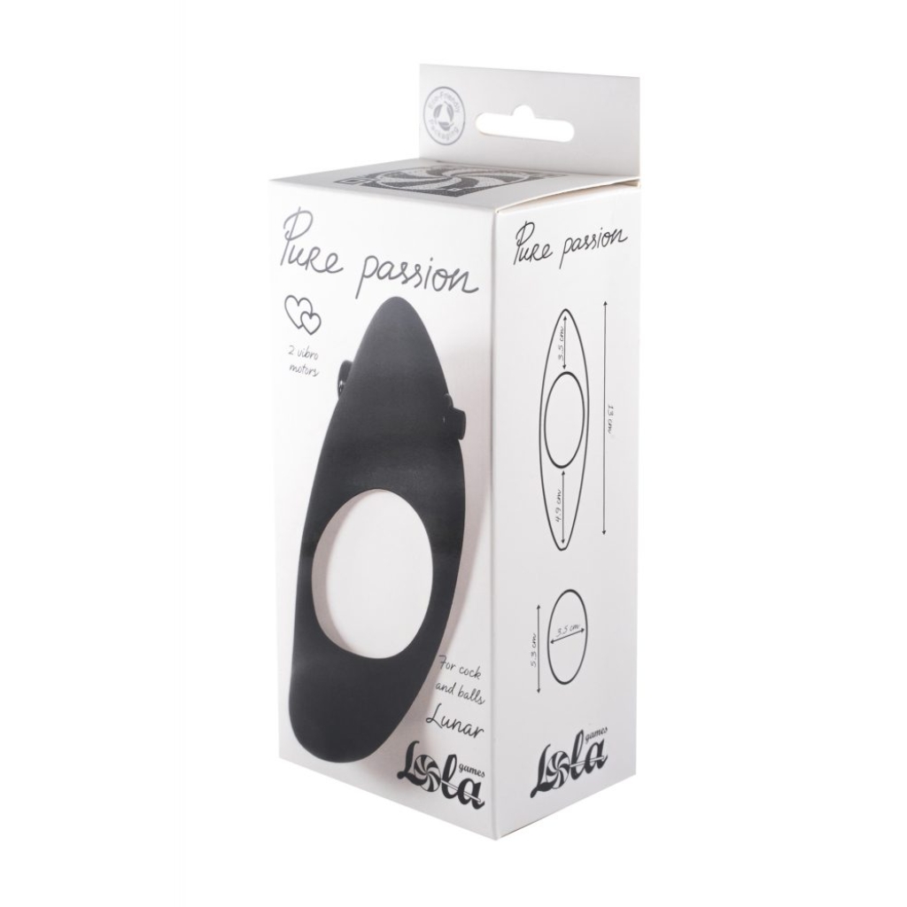 Erection vibroring Pure Passion Lunar Black