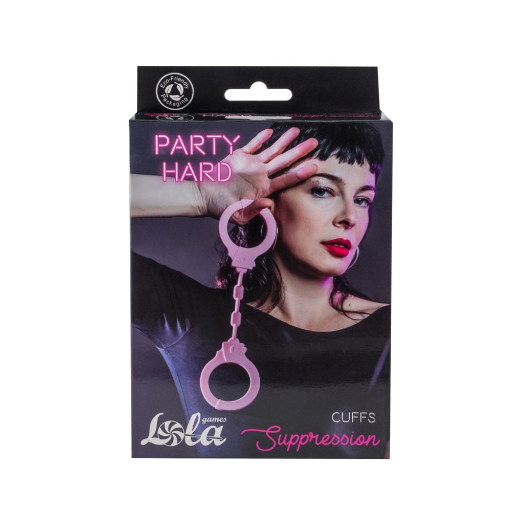 Silicone handcuffs Party Hard Suppression Pink