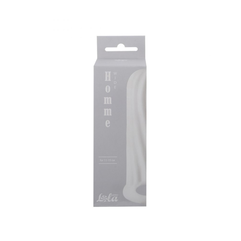 Penis sleeve Homme Wide White for 11-15 cm