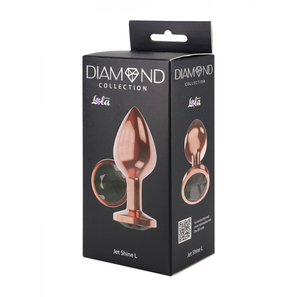 Butt Plug Diamond Jet Shine L Rose Gold