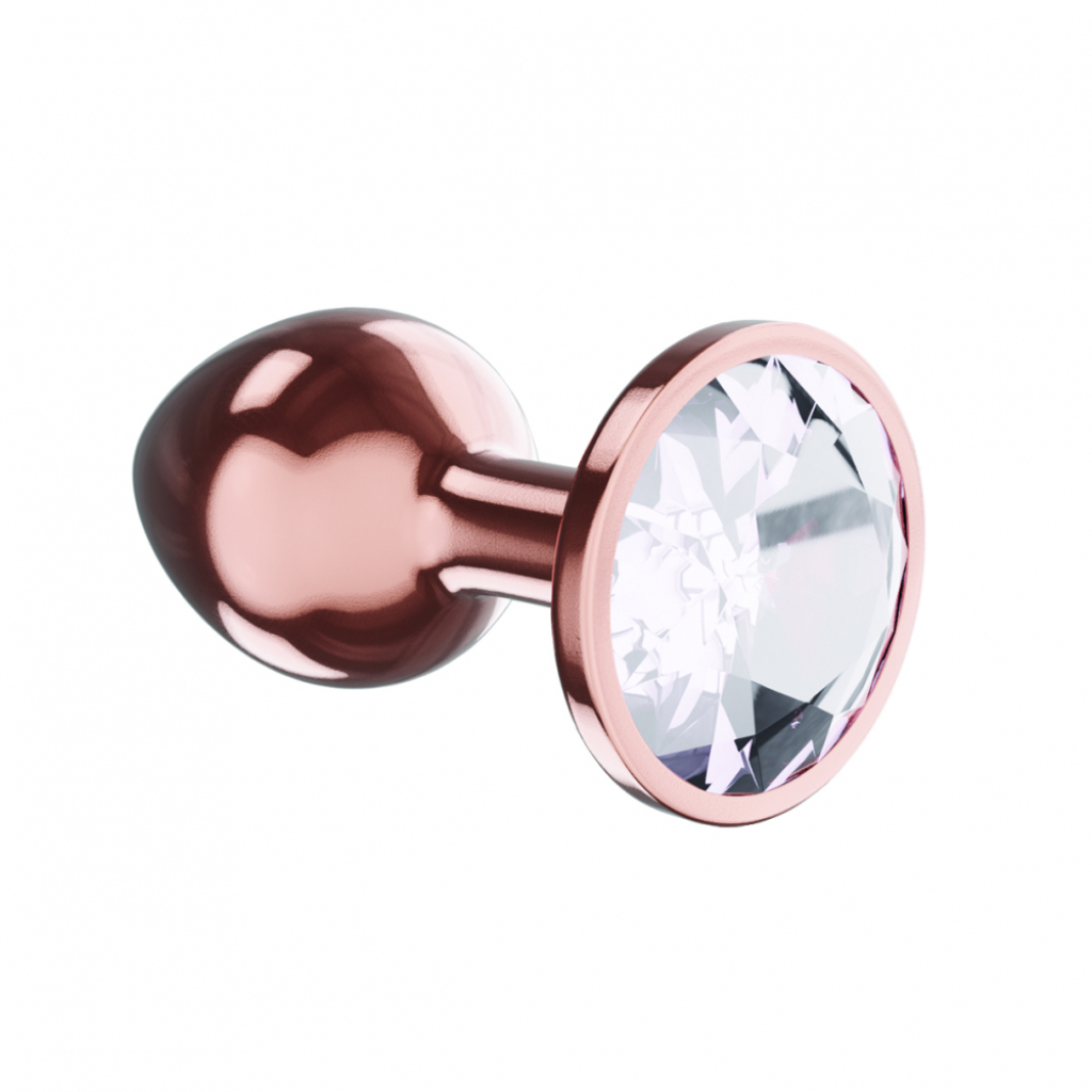 Butt Plug Diamond Moonstone Shine L Rose Gold - Image 3