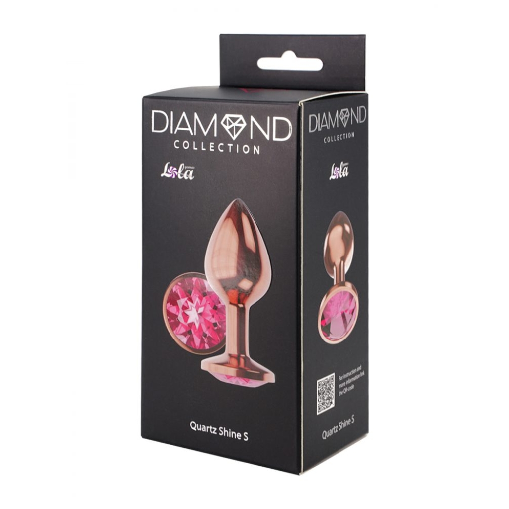 Butt Plug Diamond Quartz Shine S Rose Gold