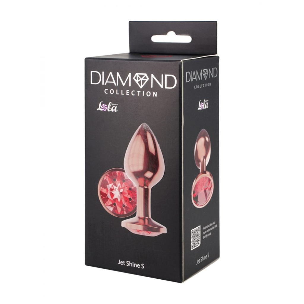 Butt Plug Diamond Ruby Shine S Rose Gold