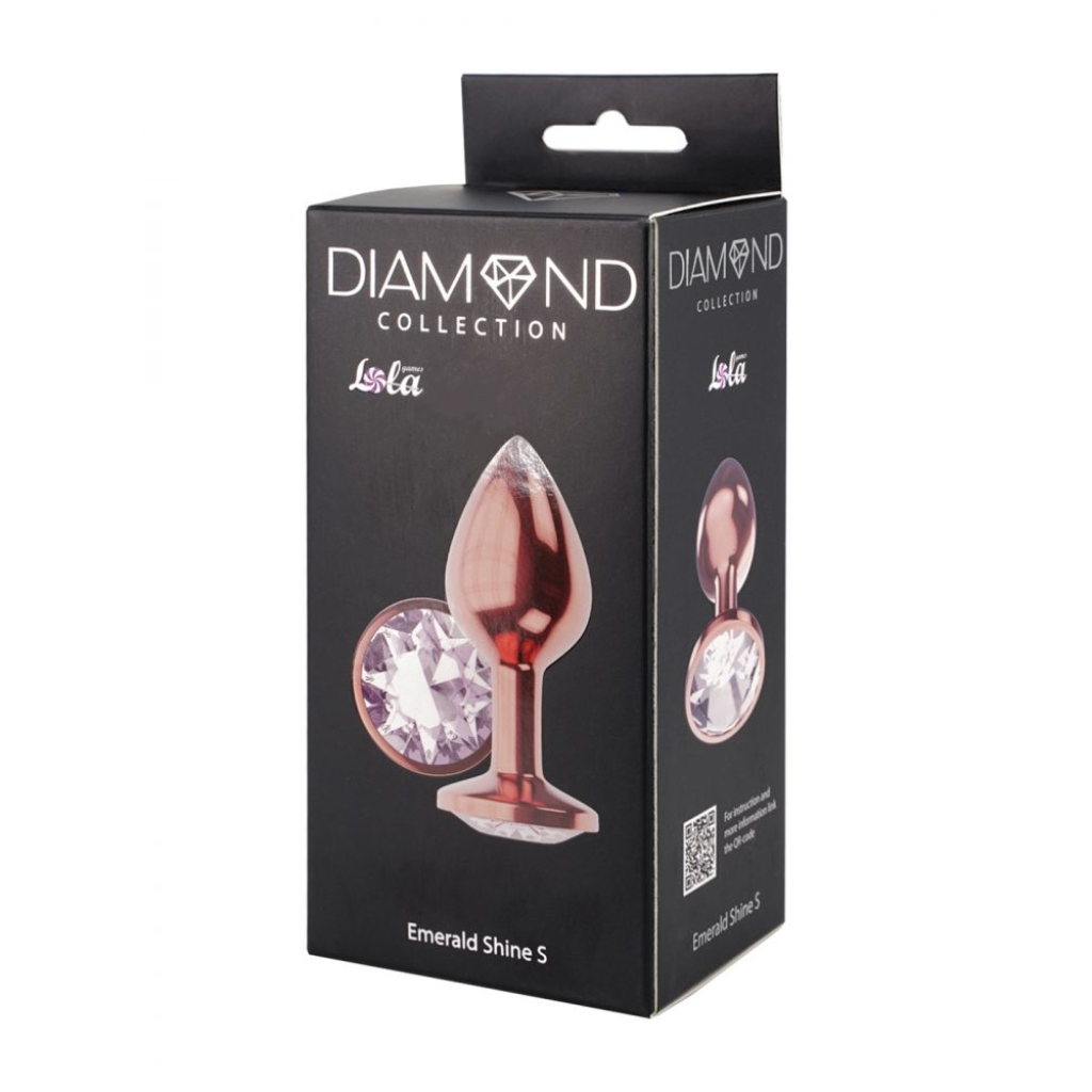 Butt Plug Diamond Moonstone Shine S Rose Gold