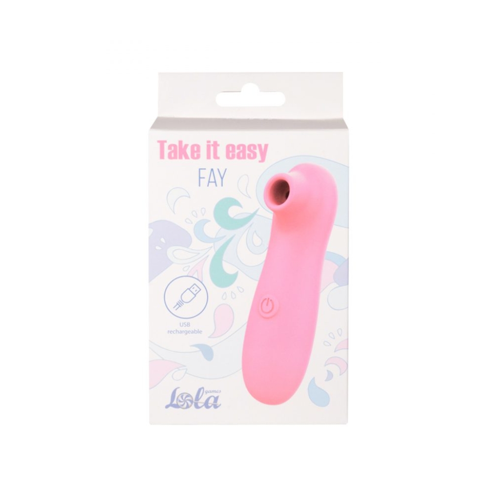 Take it Easy Fay Pink Rechargeable Vacuum Wave Stimulator