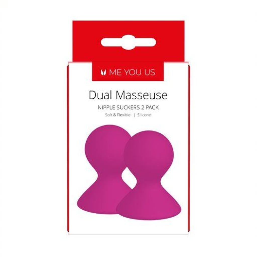 Me You Us Dual Masseuse Silicone Nipple Suckers 2 Pack Purple - Image 3
