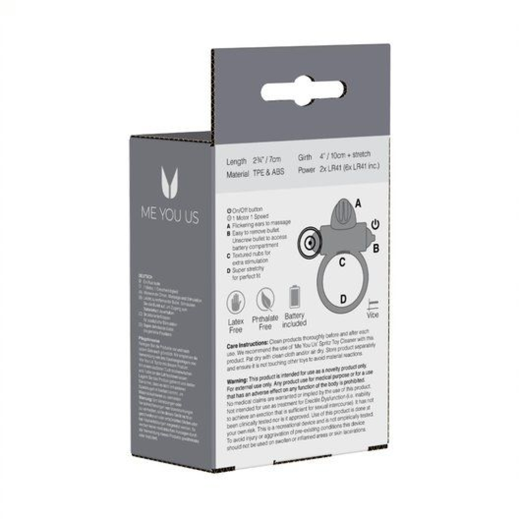 Me You Us Classic Rabbit Cock Ring Transparent - Image 6