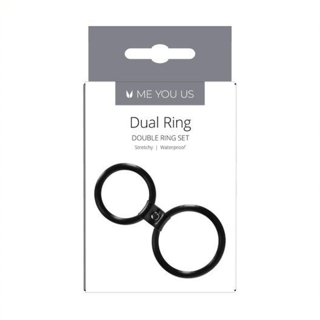Me You Us Dual Ring Cock Ring Black - Image 3