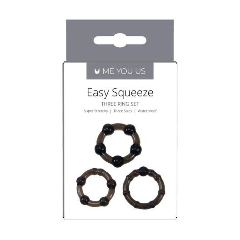 Me You Us Easy Squeeze Cock Ring Set Black - Image 3