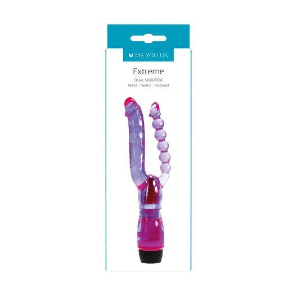 Me You Us Extreme Dual Vibrator Purple - Image 3