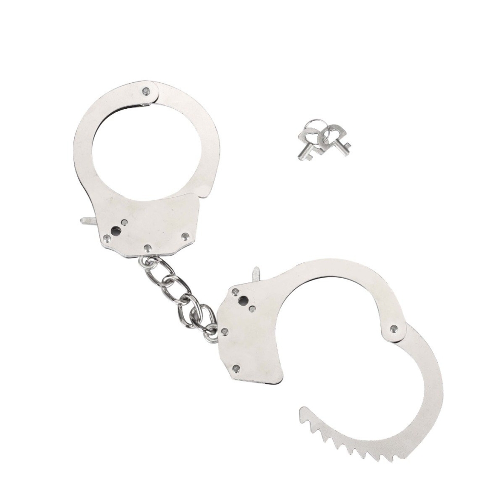 Me You Us Heavy Metal Handcuffs Silver - Image 2