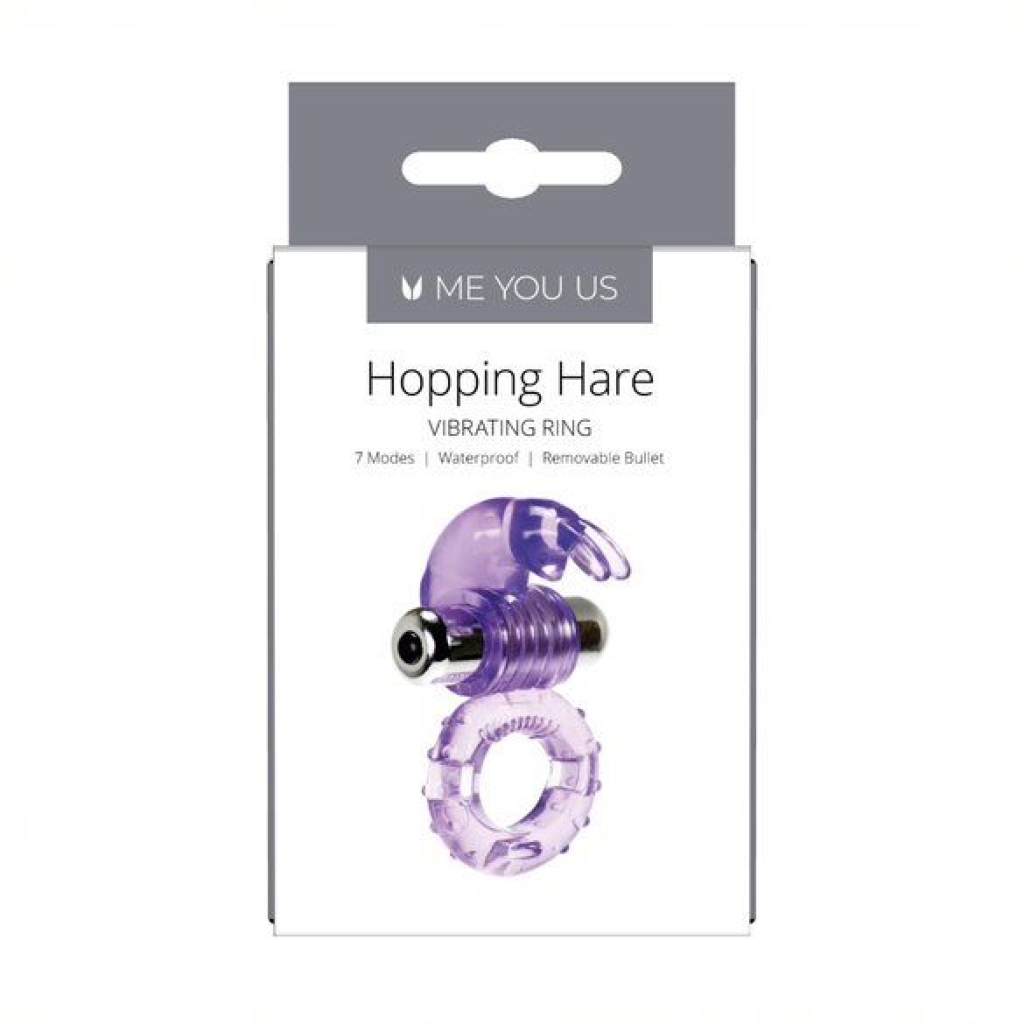 Me You Us Hopping Hare Cock Ring Purple - Image 3