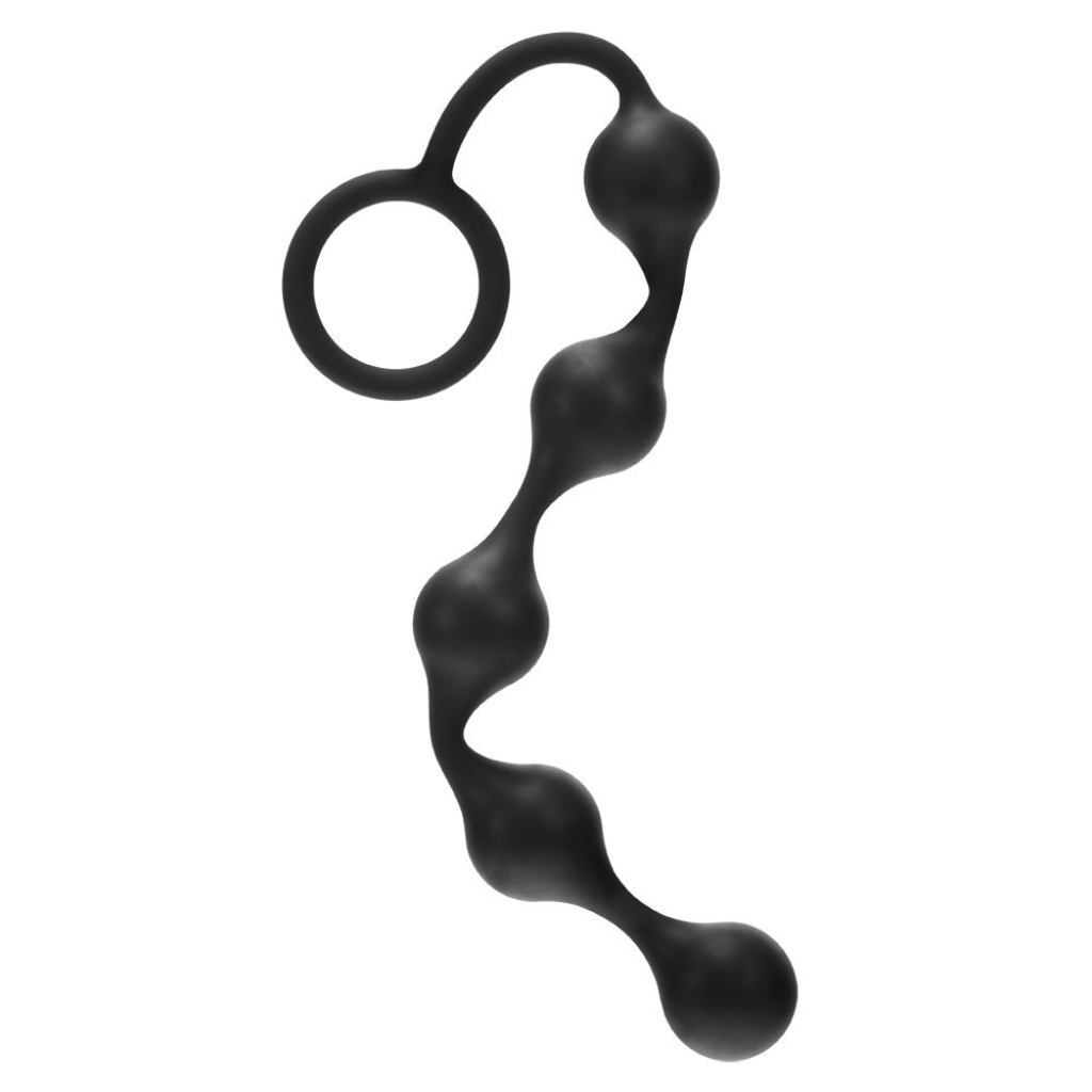 Me You Us Onyx Silicone Anal Beads Black - Image 2