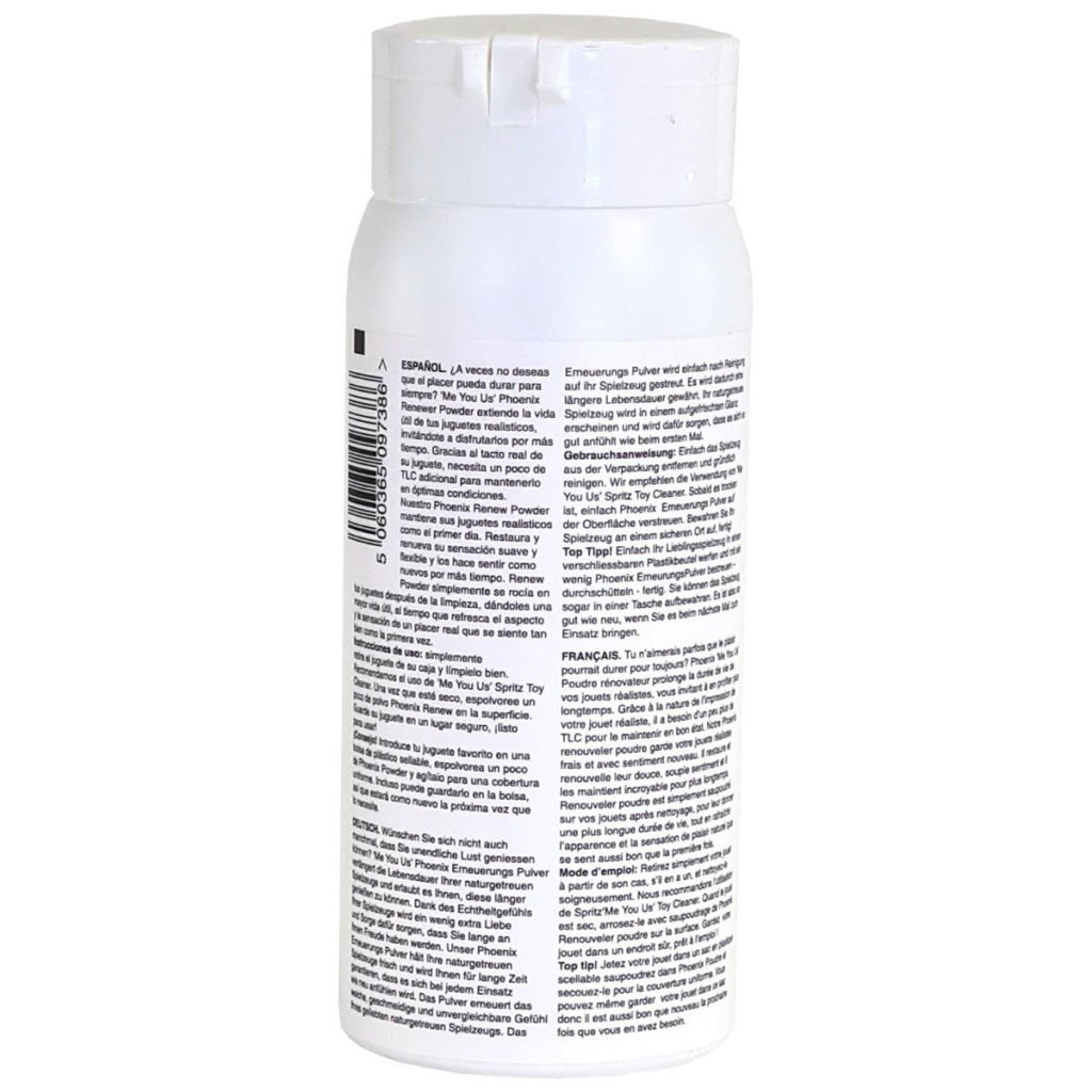 Me You Us Phoenix Renew Powder for Realistic Feel Toys White 118g - Image 3