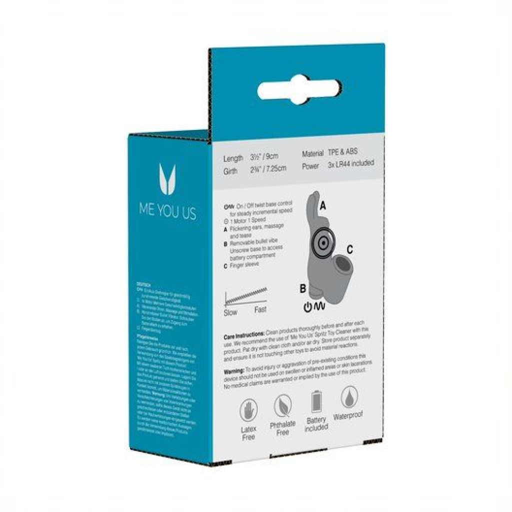 Me You Us Mini Bunny Finger Vibrator Pink - Image 5