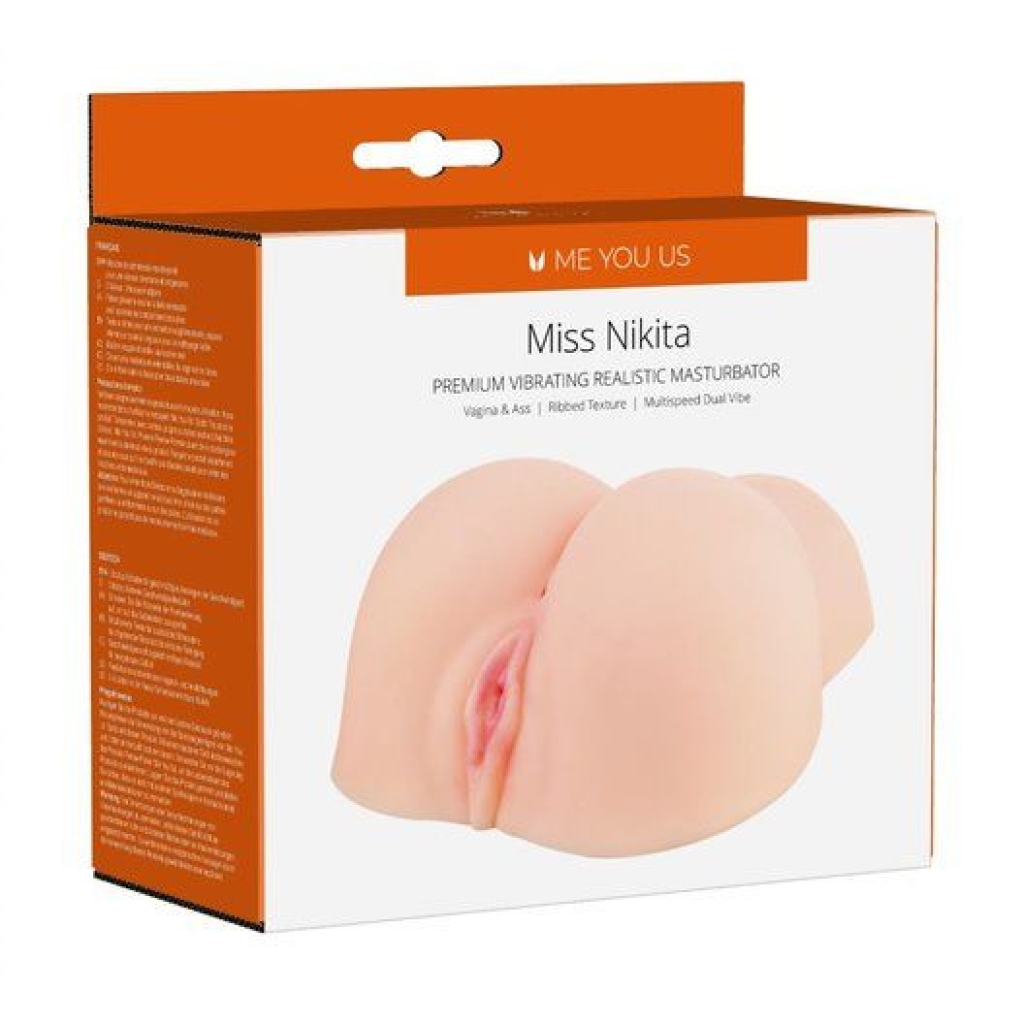 Me You Us Miss Nikita Premium Vibrating Realistic Masturbator Flesh