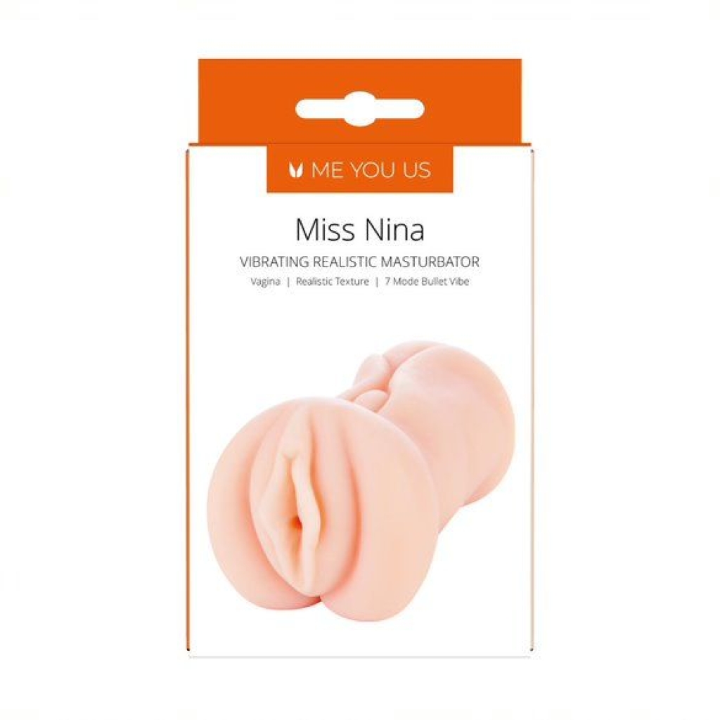 Me You Us Miss Nina Premium Vibrating Realistic Masturbator Flesh - Image 3