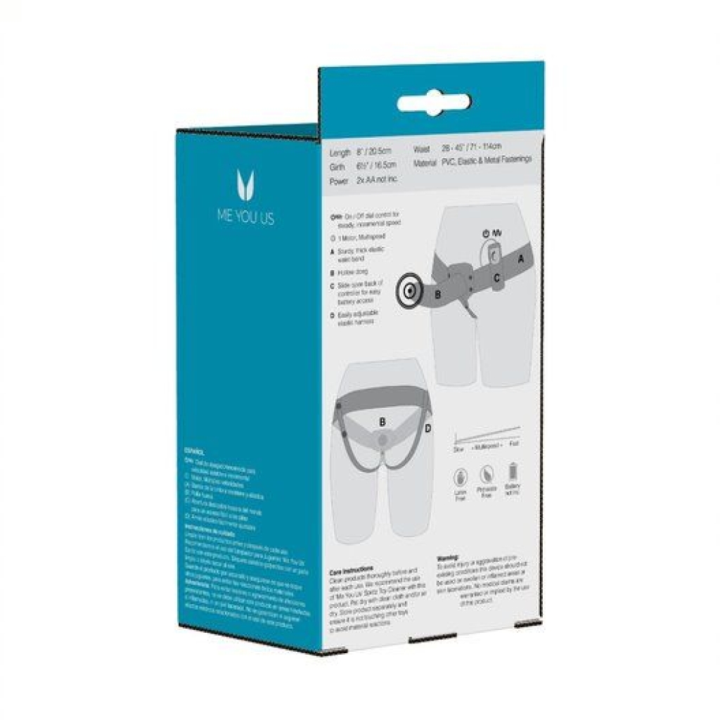 Me You Us The Extender Plus Vibrating Hollow Strap On Flesh - Image 5