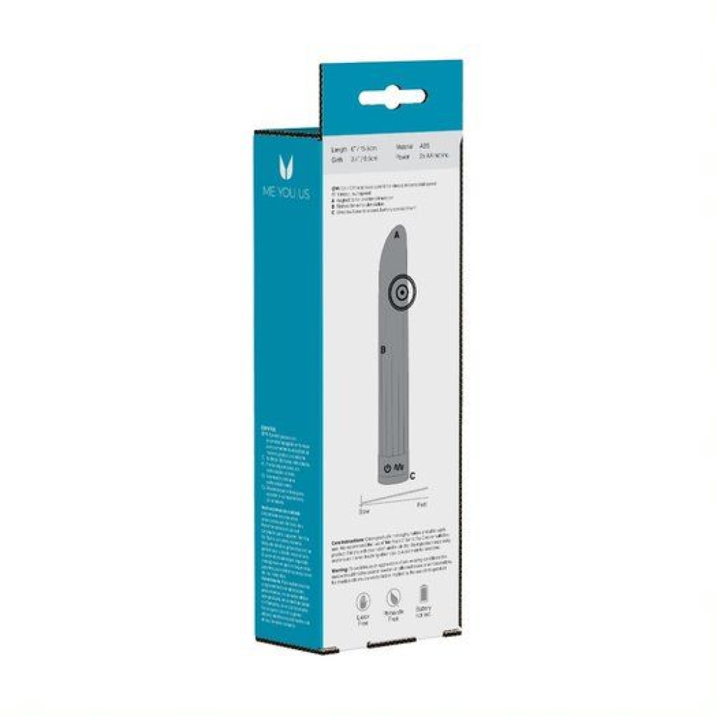 Me You Us Sensuous Ribbed Vibrator Silver - Image 4
