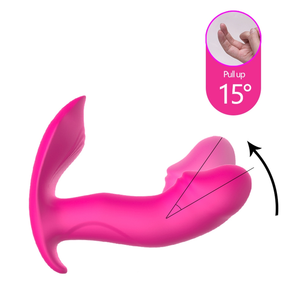 Foxshow - Stimulator - Silicone Panty Vibrator and Pulsator USB 10 Function / Heating - Pink - Image 12