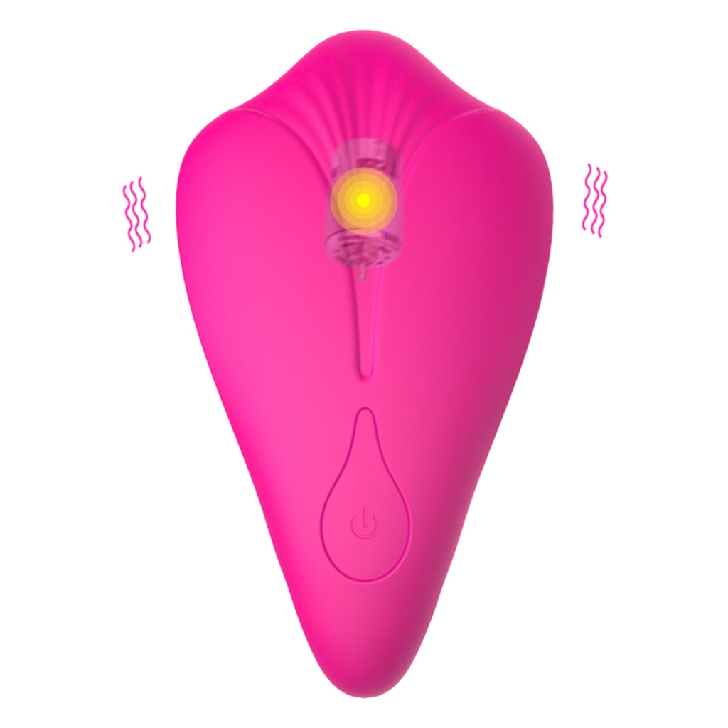 Foxshow - Stimulator - Silicone Panty Vibrator and Pulsator USB 10 Function / Heating - Pink - Image 3