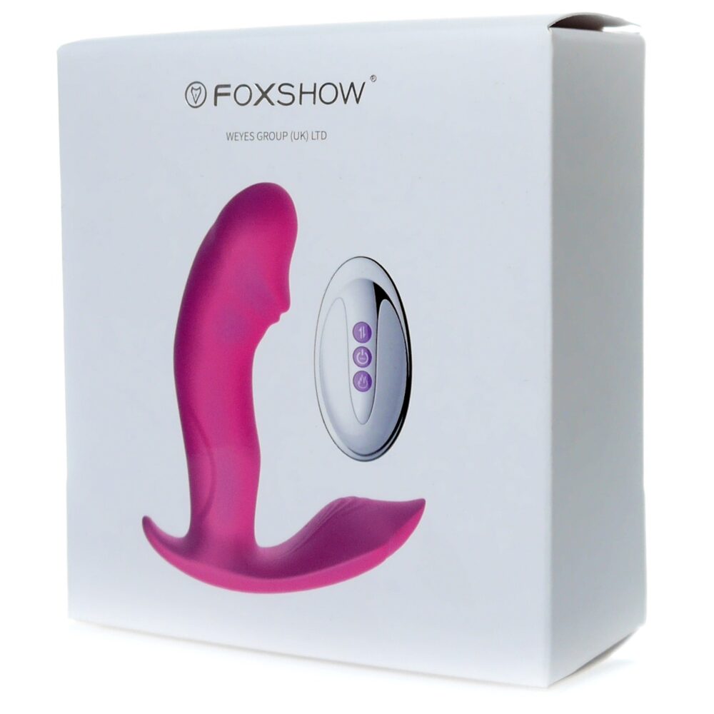 Foxshow - Stimulator - Silicone Panty Vibrator and Pulsator USB 10 Function / Heating - Pink