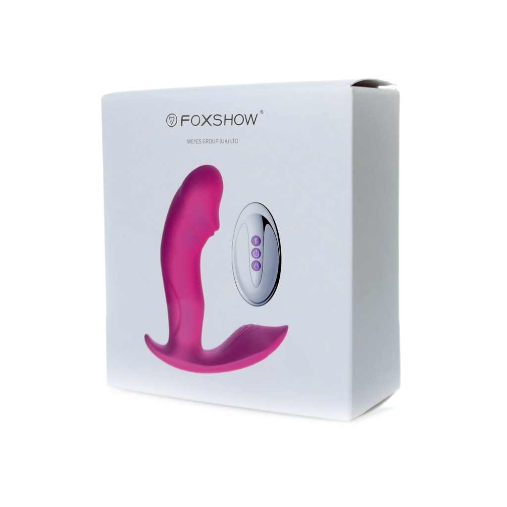 Foxshow - Stimulator - Silicone Panty Vibrator and Pulsator USB 10 Function / Heating - Pink