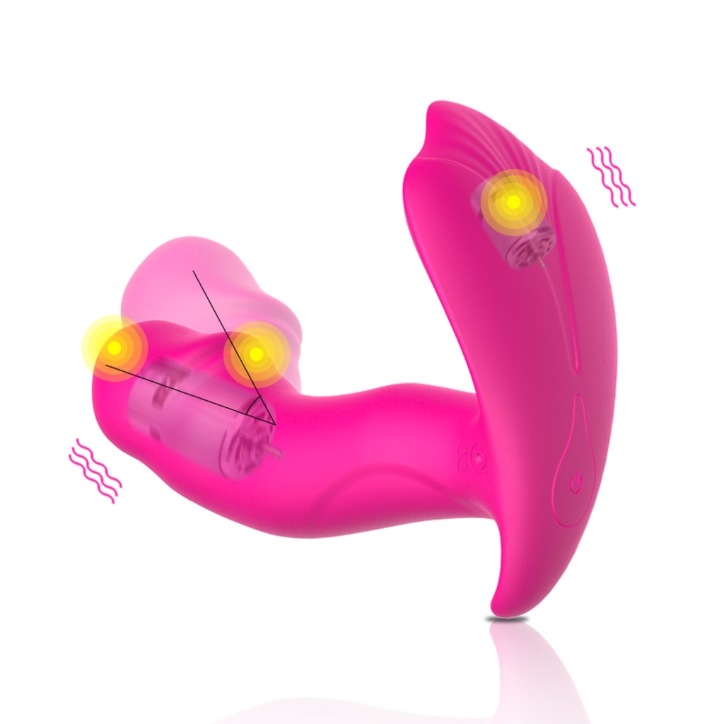 Foxshow - Stimulator - Silicone Panty Vibrator and Pulsator USB 10 Function / Heating - Pink - Image 11