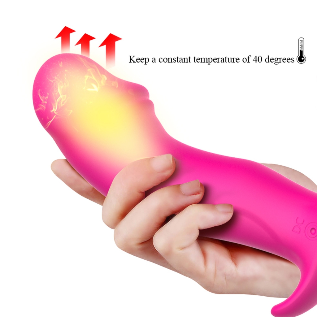Foxshow - Stimulator - Silicone Panty Vibrator and Pulsator USB 10 Function / Heating - Pink - Image 8
