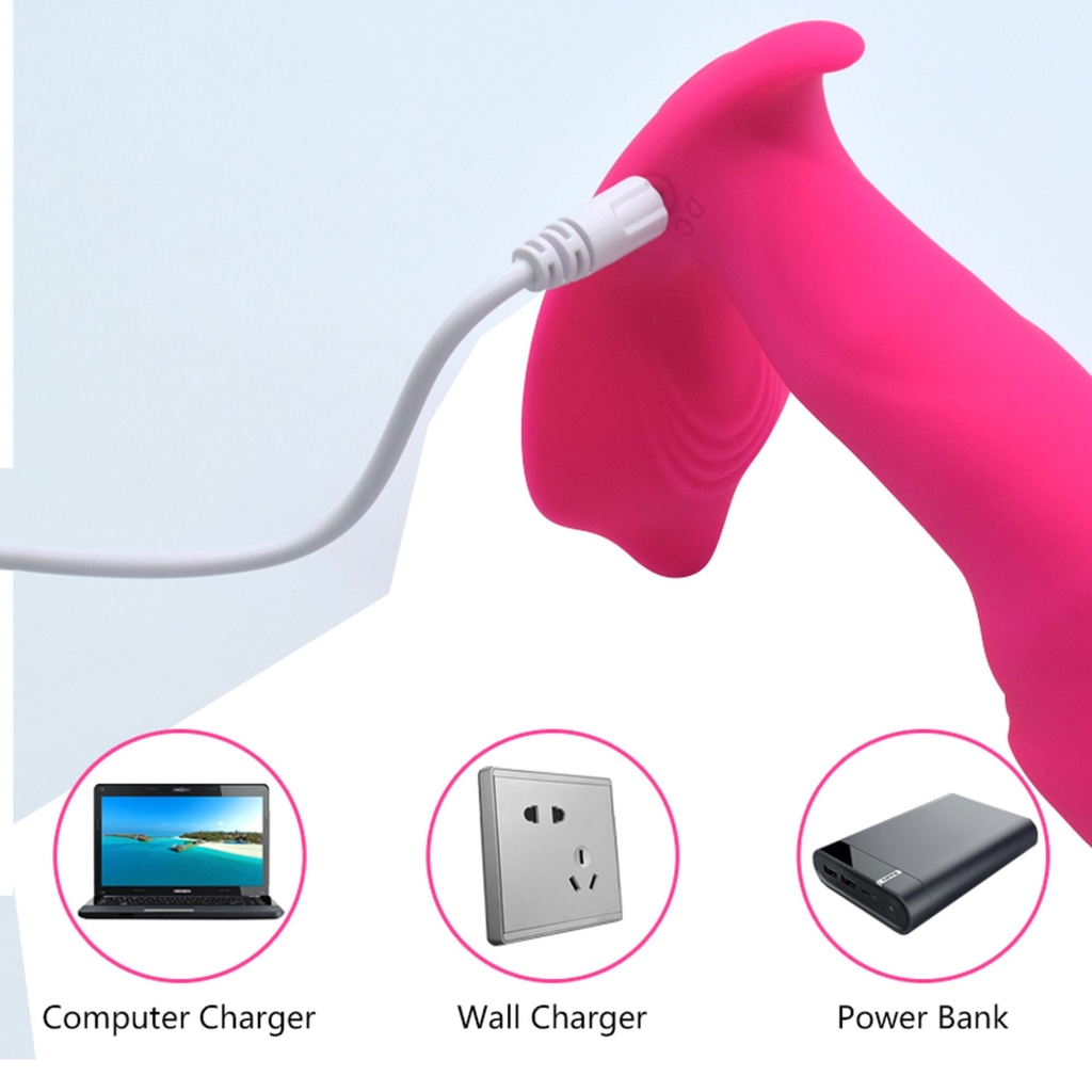 Foxshow - Stimulator - Silicone Panty Vibrator and Pulsator USB 10 Function / Heating - Pink - Image 7