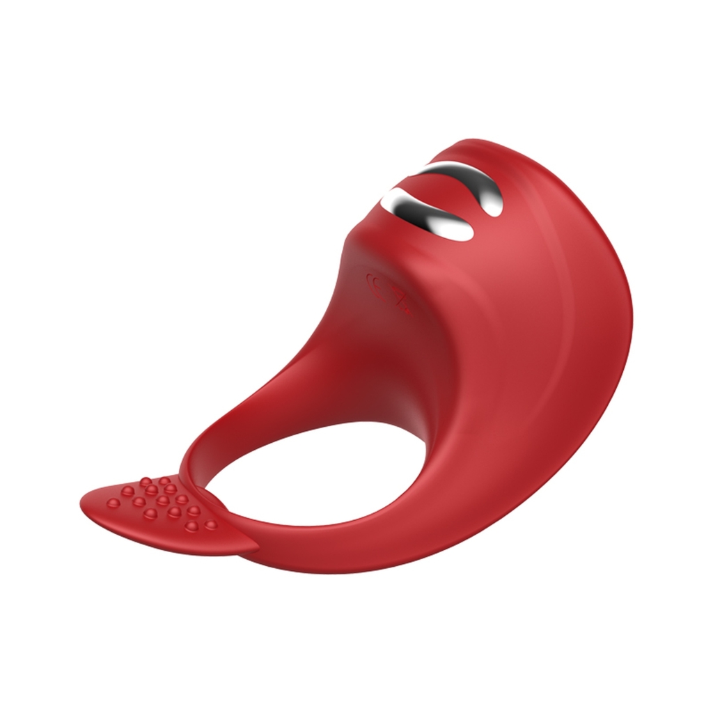Foxshow - Vibrator - Silicone Ring Red USB 7 Function + Electro stim / remote control - Image 9