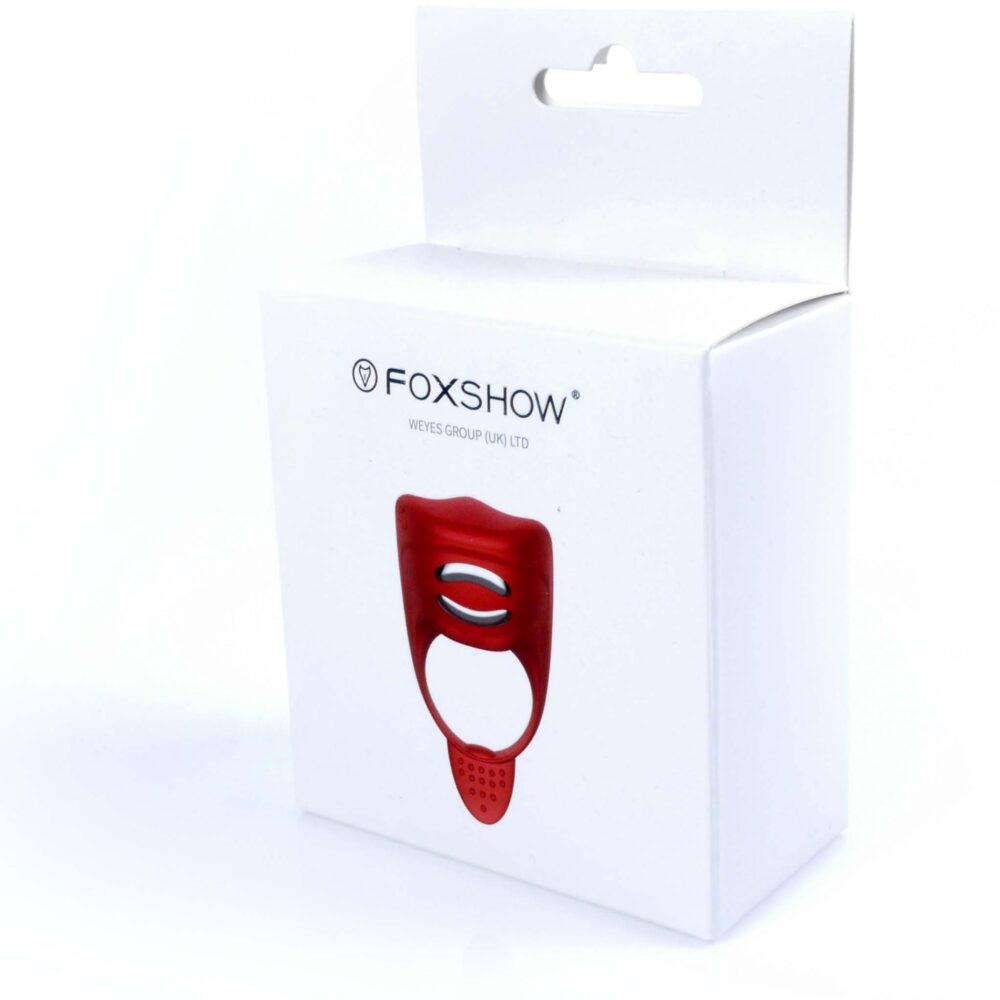 Foxshow - Vibrator - Silicone Ring Red USB 7 Function + Electro stim / remote control