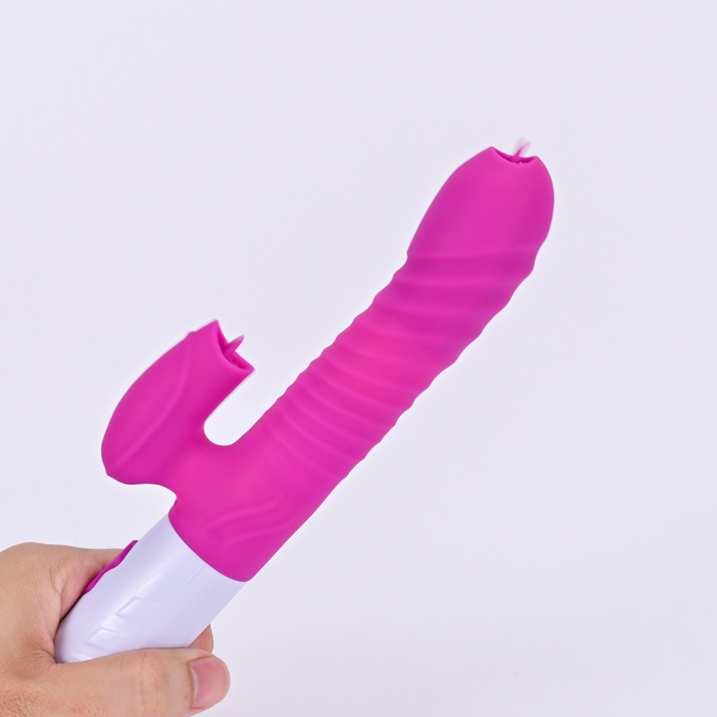 Foxshow - Vibrator - Silicone Vibrator USB 7 Function and Thrusting Function / Heating, purple - Image 3