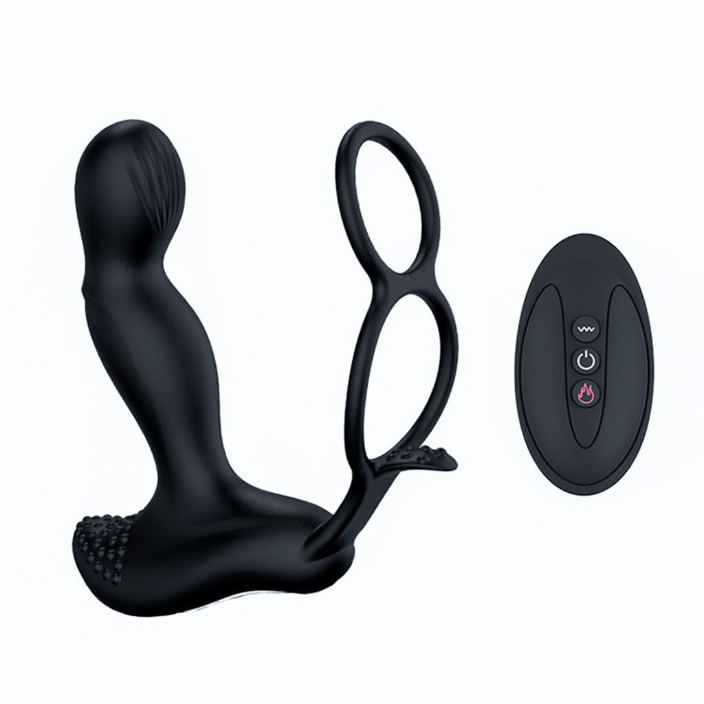 Foxshow - Vibrator - Silicone Massager 7 Function and Heating Function, Black - Image 2