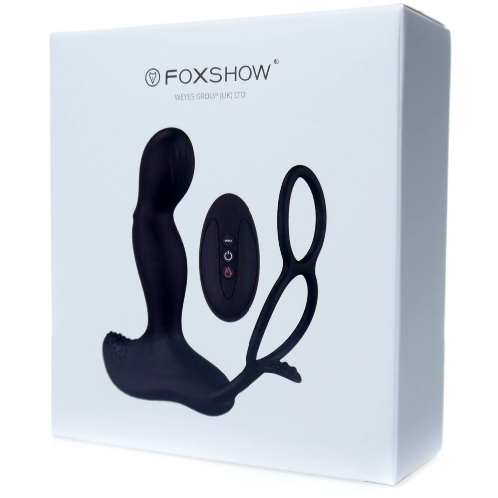 Foxshow - Vibrator - Silicone Massager 7 Function and Heating Function, Black