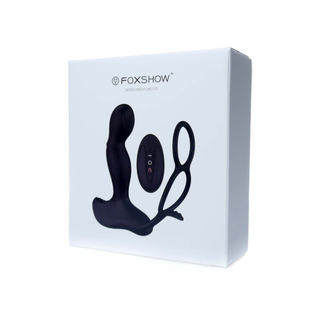 Foxshow - Vibrator - Silicone Massager 7 Function and Heating Function, Black