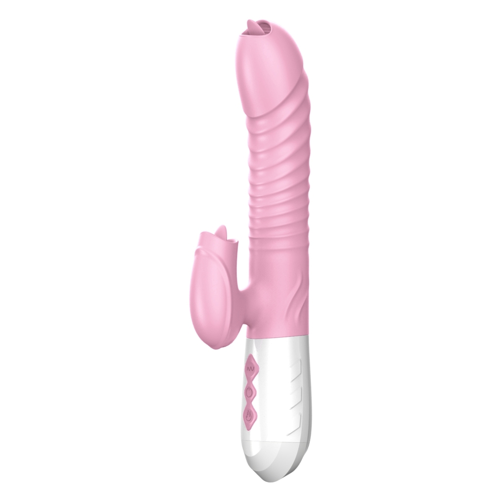 Foxshow - Vibrator - Silicone Vibrator USB 7 Function and Thrusting Function / Heating, pink - Image 2