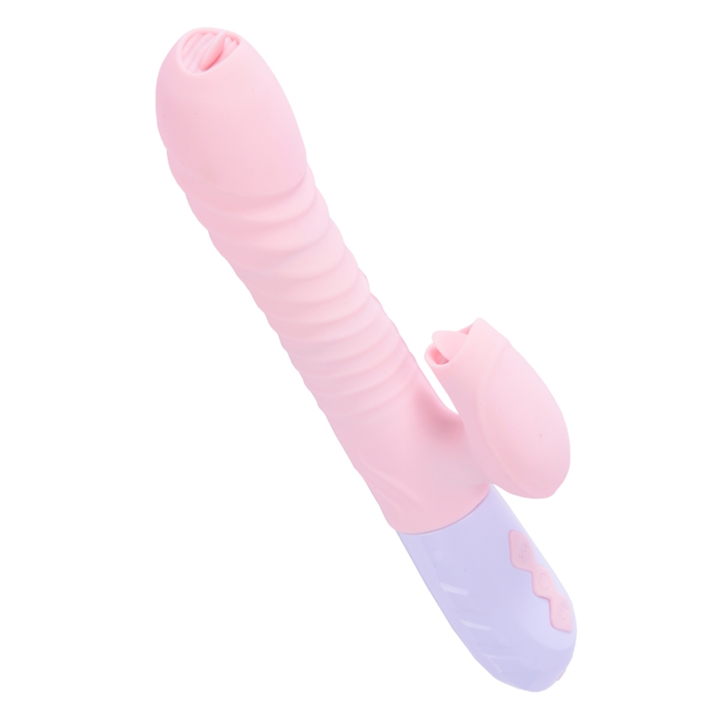 Foxshow - Vibrator - Silicone Vibrator USB 7 Function and Thrusting Function / Heating, pink - Image 8