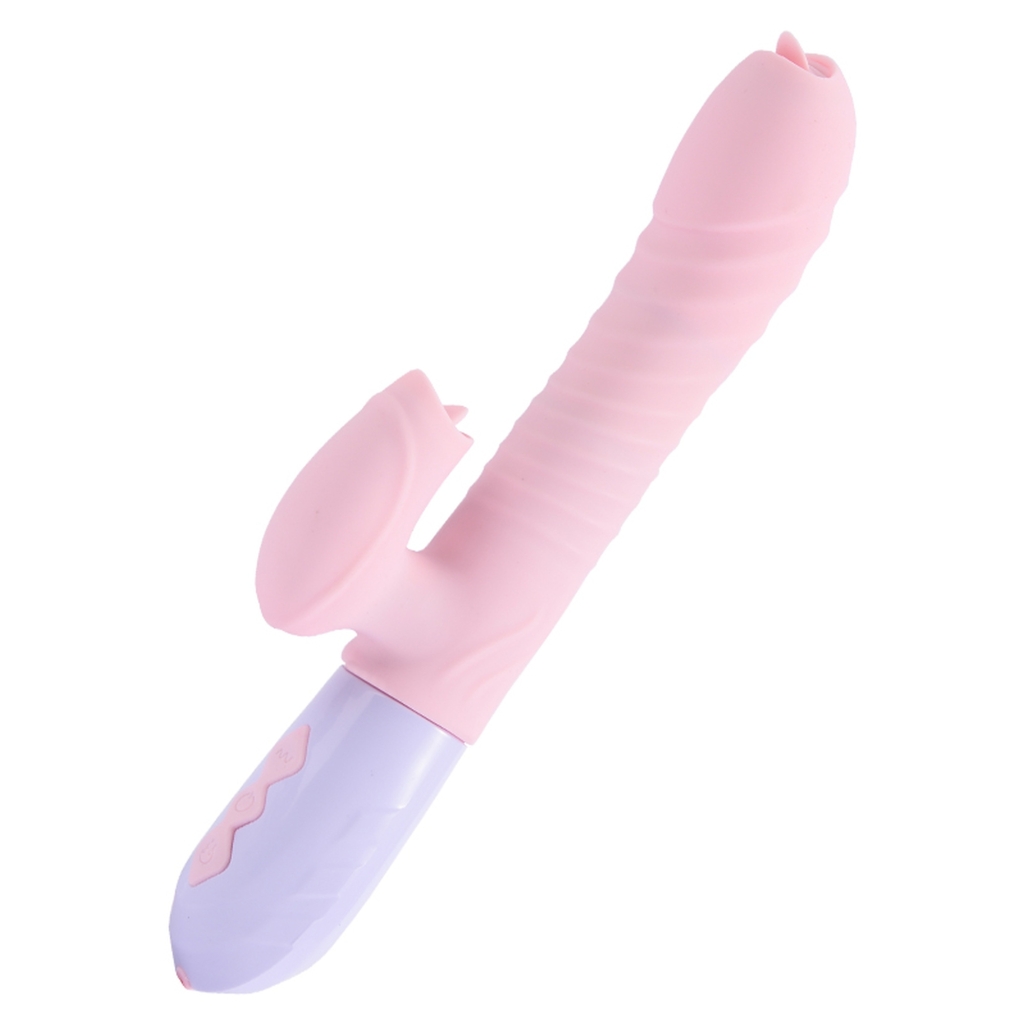 Foxshow - Vibrator - Silicone Vibrator USB 7 Function and Thrusting Function / Heating, pink - Image 5